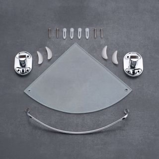 Полка для ванной комнаты РМС A9011 стеклянная угловая